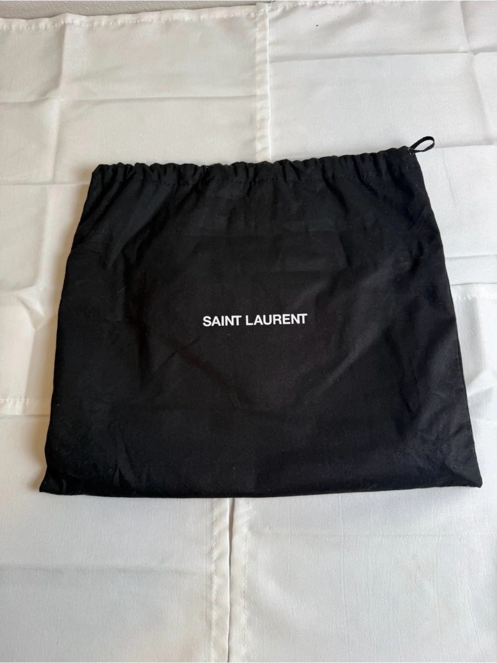 Saint Laurent Taupe Quilted Leather Shoulder Bag with Gold YSL Hardware
